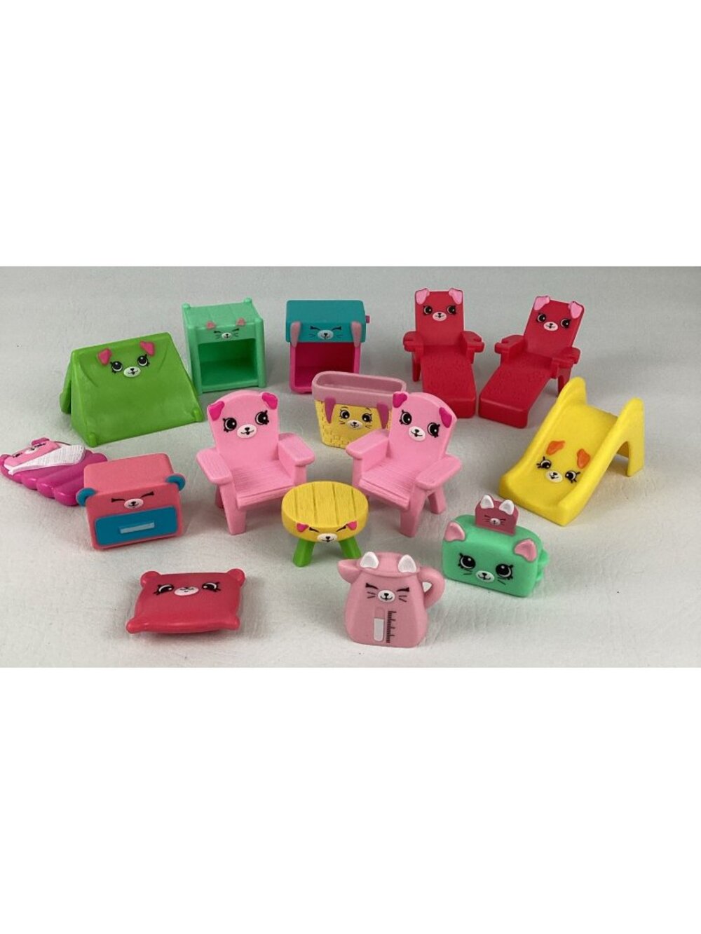 Shopkins McDonald's Happy Meal Toy Lot 15pc Accessories Bundle Set Moose 2018